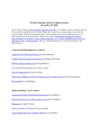 General and Introductory Articles Reincarnation