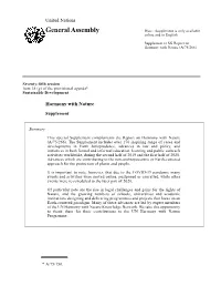 General Assembly Distr.: Supplement Is Only Available Online and in English