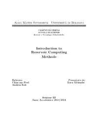 Introduction to Reservoir Computing Methods
