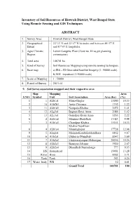 Inventory of Soil Resources of Howrah District, West Bengal State Using Remote Sensing and GIS Techniques