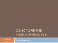 Object-Oriented Programming in C