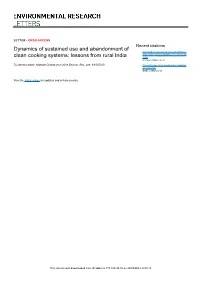 PDF, Dynamics of Sustained Use and Abandonment of Clean Cooking