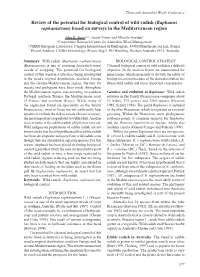 Review of the Potential for Biological Control of Wild Radish (Raphanus Raphanistrum) Based on Surveys in the Mediterranean Region