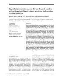 Beyond Attachment Theory and Therapyr P Barth Et Al