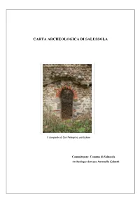 Carta Archeologica Di Salussola