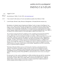 Hinkson Creek Comprehensive Chemical Analysis Proposal