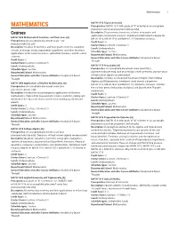 Mathematics 1