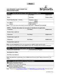 Non-Resident Guide Exemption Application Form