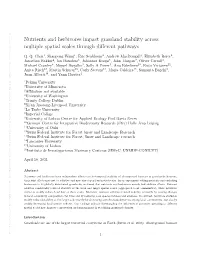 Nutrients and Herbivores Impact Grassland Stability Across Multiple