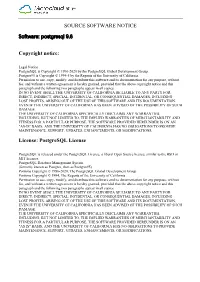 Postgresql License