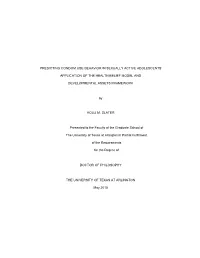 Predicting Condom Use Behavior in Sexually Active Adolescents