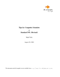 Tips for Computer Scientists Standard ML (Revised)