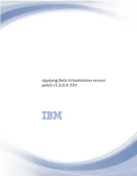 Applying Data Virtualization Service Patch V1.5.0.0-234