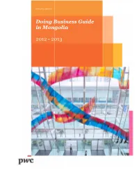 Doing Business G in Mongolia 2012