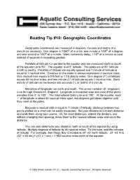 Download Boating Tip #10: Geographic Coordinates