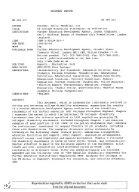 FE College Disability Statements: an Evaluation