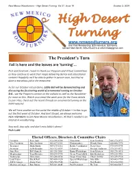 High Desert Turning: Vol 21, Issue 10 October 3, 2020