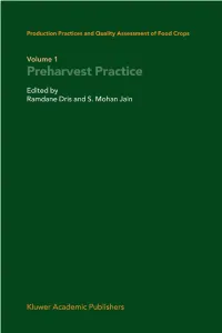 Production Practices and Quality Assessment of Food Crops