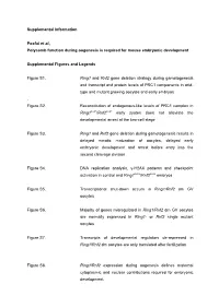 Supplemental Information Posfai Et Al., Polycomb Function During