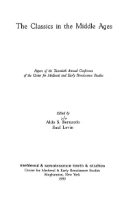 The Classics in the Middle Ages