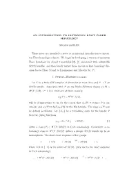 AN INTRODUCTION to INSTANTON KNOT FLOER HOMOLOGY These