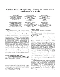 Beyond Interoperability – Pushing the Performance of Sensor Network IP Stacks