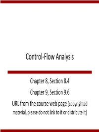 Control-Flow Analysis