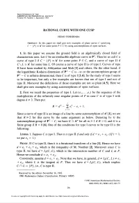 Rational Curve with One Cusp