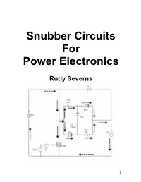 RC Snubber Circuits