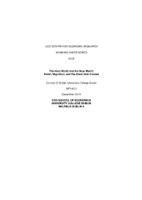 Relief, Migration, and the Great Irish Famine