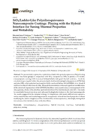 Sio2/Ladder-Like Polysilsesquioxanes Nanocomposite Coatings: Playing with the Hybrid Interface for Tuning Thermal Properties and Wettability