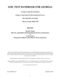 Soil Test Handbook for Georgia