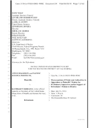 Steve Baldwin and Pacific Justice Institute V. Kathleen Sebelius