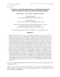 The Role of Fire-Return Interval and Season of Burn in Snag Dynamics in a South Florida Slash Pine Forest