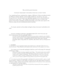Your Unpublished Thesis, Submitted for a Degree at Williams College and Administered by the Williams College Libraries, Will Be Made Available for Research Usc