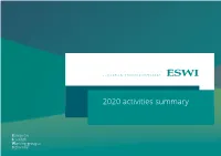 2020 Activities Summary