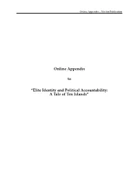 Online Appendix to “Elite Identity and Political Accountability: a Tale Of