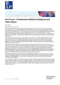 AI in Focus - Fundamental Artificial Intelligence and Video Games
