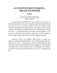 An Inconvenient Sequel: Truth to Power