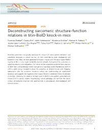 Deconstructing Sarcomeric Structureâ€“Function Relations in Titin-Bioid Knock-In Mice