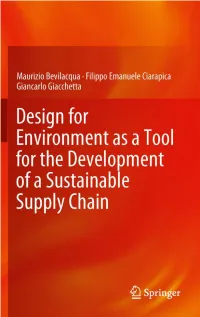 Design for Environment As a Tool for the Development of a Sustainable Supply Chain
