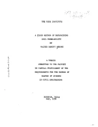 A Field Method of Determining Soil Permeability