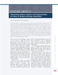 Advancing Carbon Capture and Sequestration in China: a Global Learning Laboratory