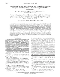 Effect of Surfactant on Interfacial Gas Transfer Studied by Axisymmetric Drop Shape Analysis-Captive Bubble (ADSA-CB)