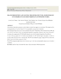 Relationship Between Land Use Types, Tree Species Structure and Regeneration of Watershed of Ijaye Forest Reserves in Southwestern Nigeria
