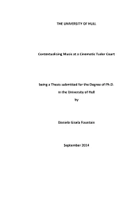 THE UNIVERSITY of HULL Contextualising Music at A