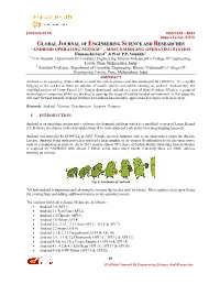 ANDROID OPERATING SYSTEM” – MOST EMERGING OPERATING SYSTEM Himaanshu Saraf*1 & Prof
