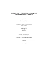 Behind the Beat: Technical and Practical Aspects of Instrumental Hip-Hop Composition