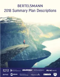Bertelsmann 2018 Summary Plan Descriptions