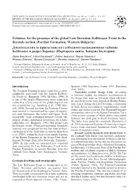 Evidence for the Presence of the Global Late Devonian Kellwasser